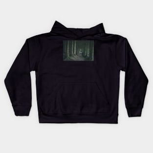 Light in the end of dark forest Kids Hoodie